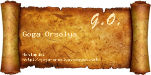 Goga Orsolya névjegykártya